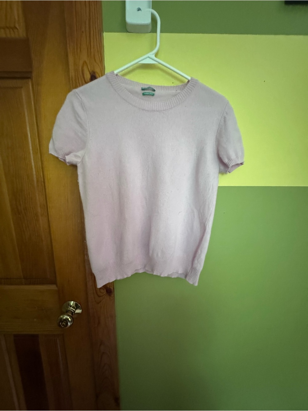 United Colors Of Benetton Pale Pink Cashmere Blend Knit Top